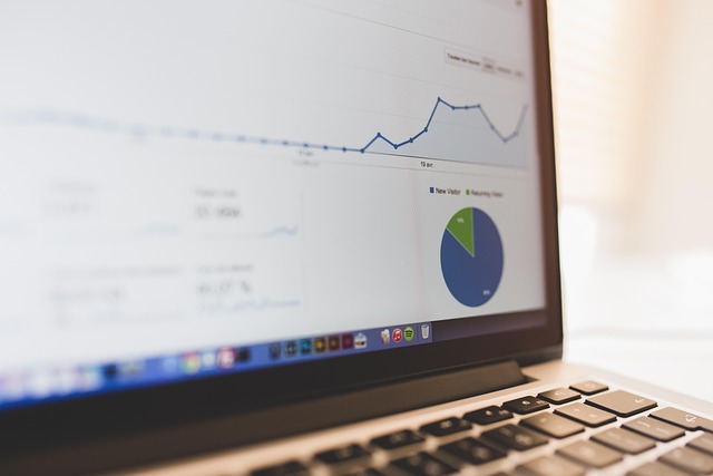 Business growth chart and analytics dashboard